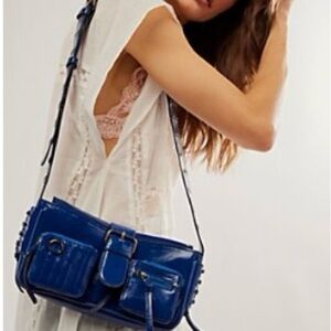 nwot free people High Speed Crossbody Bag in rhythm Blue